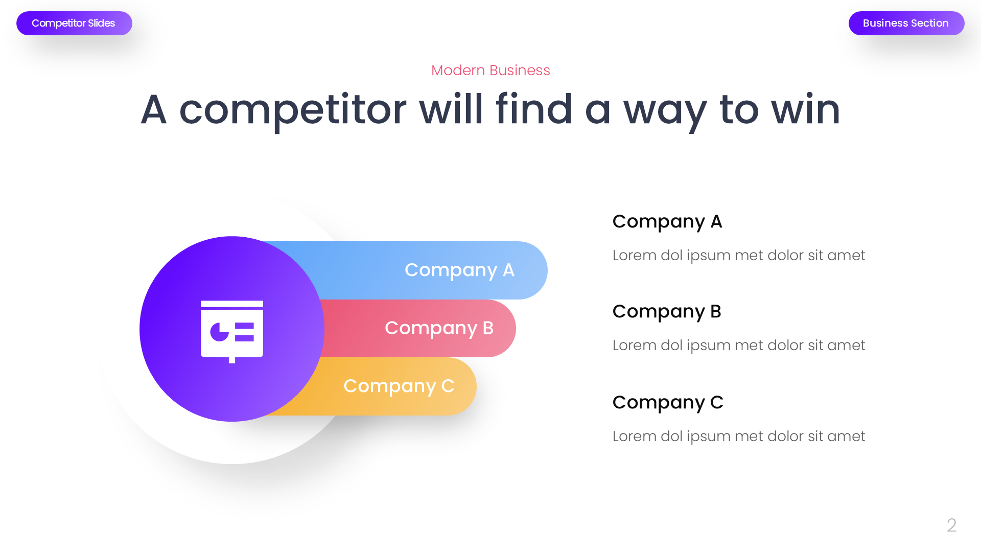 Competitor Business Section Light slide 2